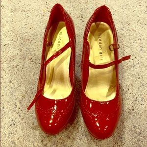 Madden girl patent leather Mary-Jane heels